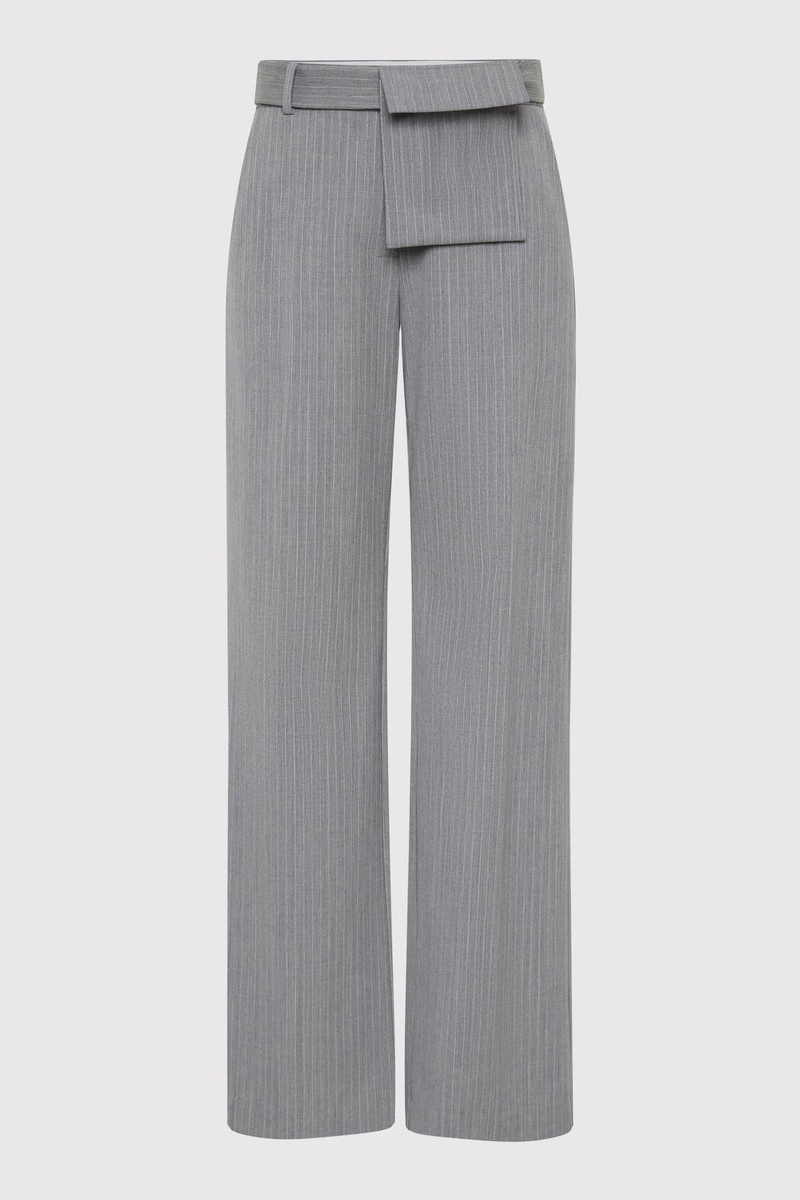 Carter Pocket Belt Pants - Grey Pinstripe 1