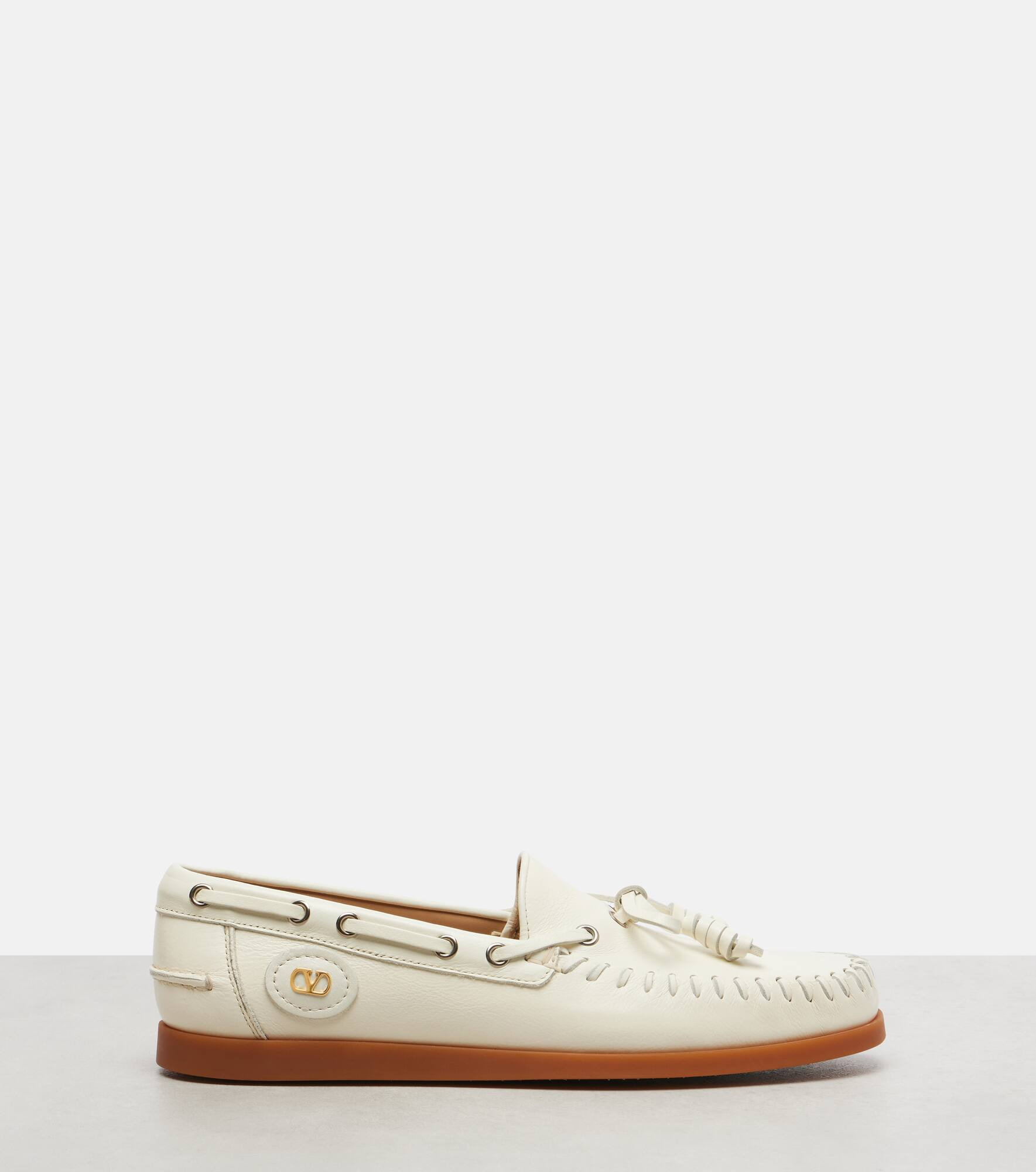 Palm Avenue VLogo leather boat shoes - 4