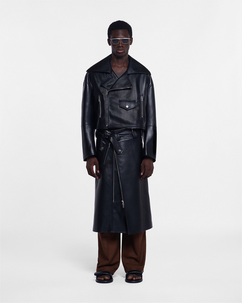 Nanushka Regenerated Leather Biker Coat outlook