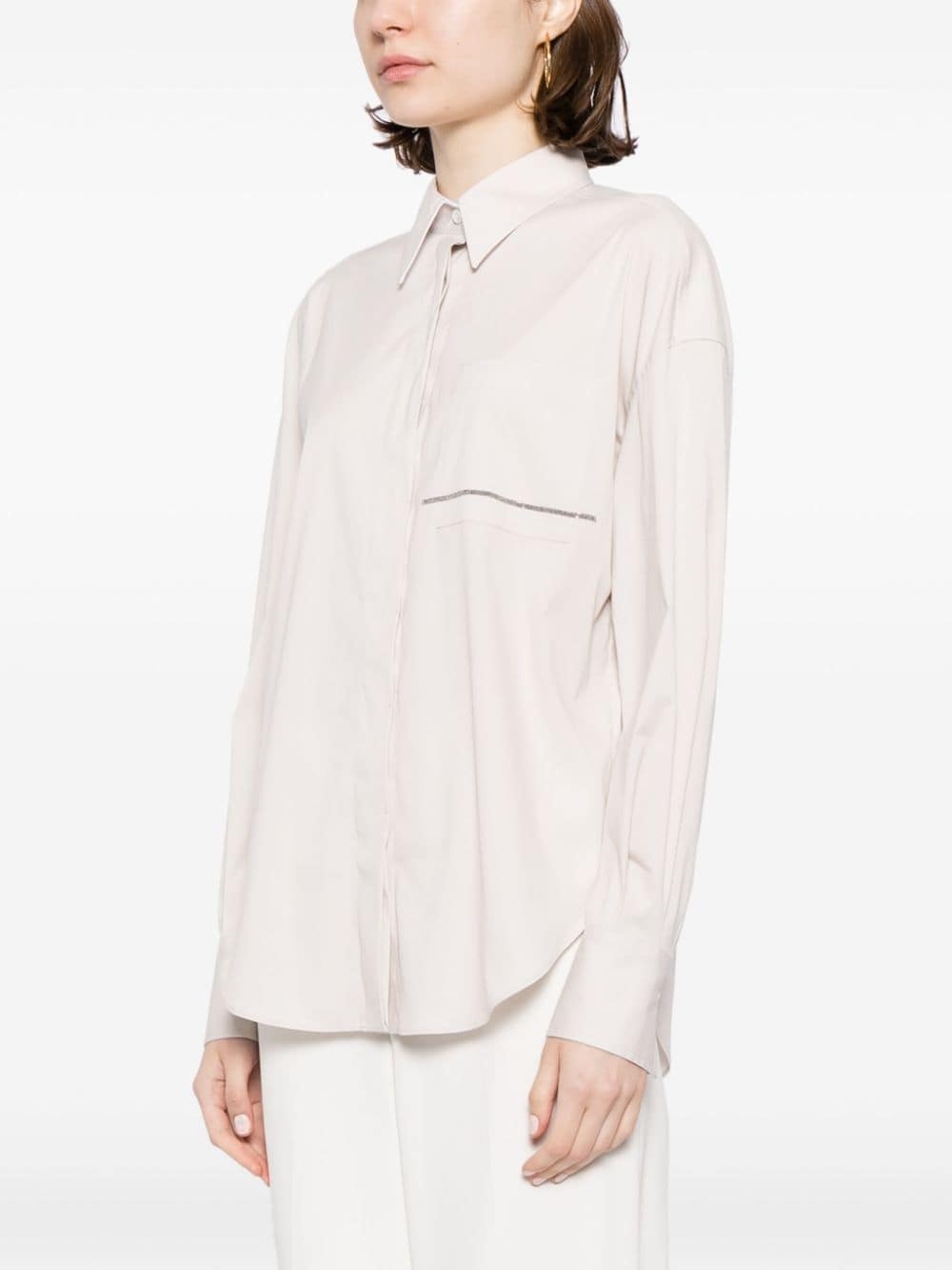 embroidered detailing shirt - 3