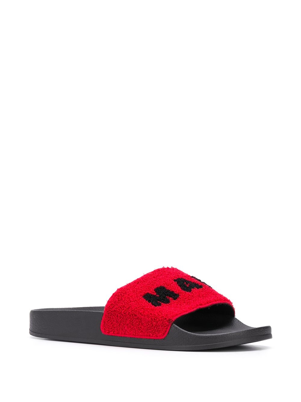 logo-print textured slides - 2