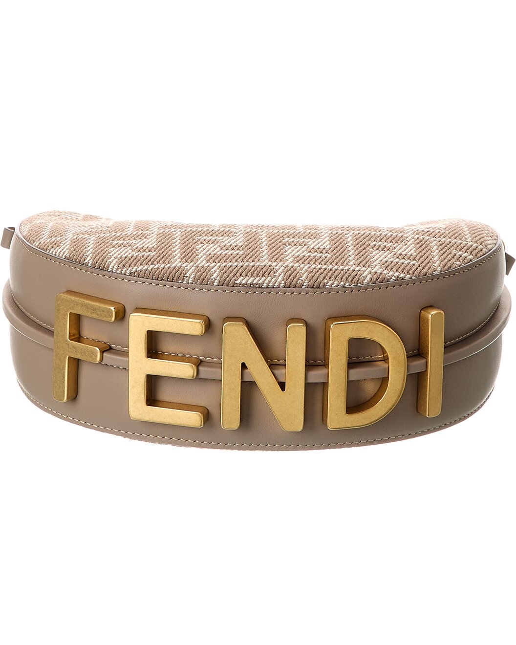 FENDI Fendigraphy Mini FF Jacquard & Leather Hobo Bag - 3