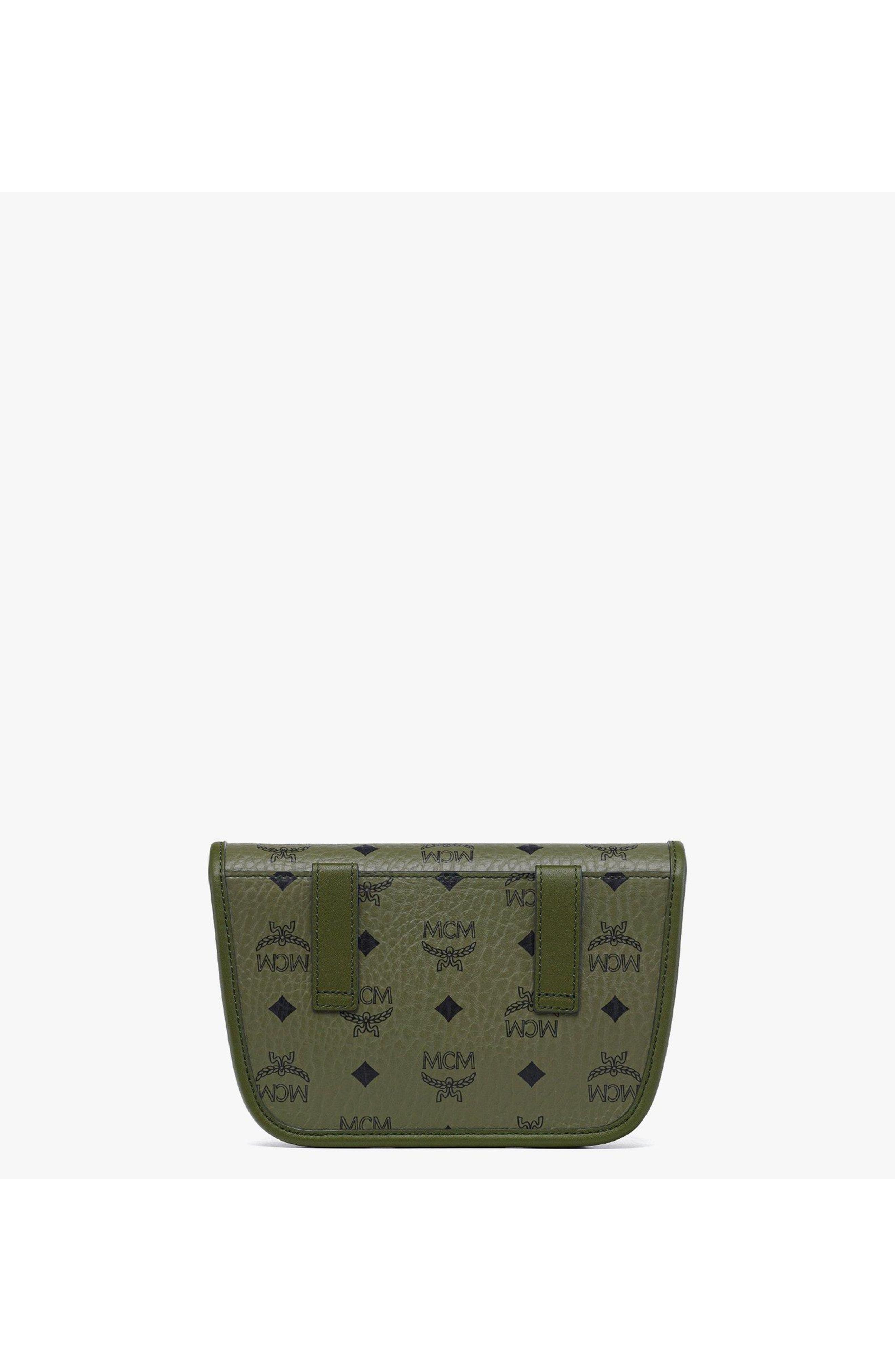 MCM Aren Messenger Bag in Visetos in Green at Nordstrom - 4