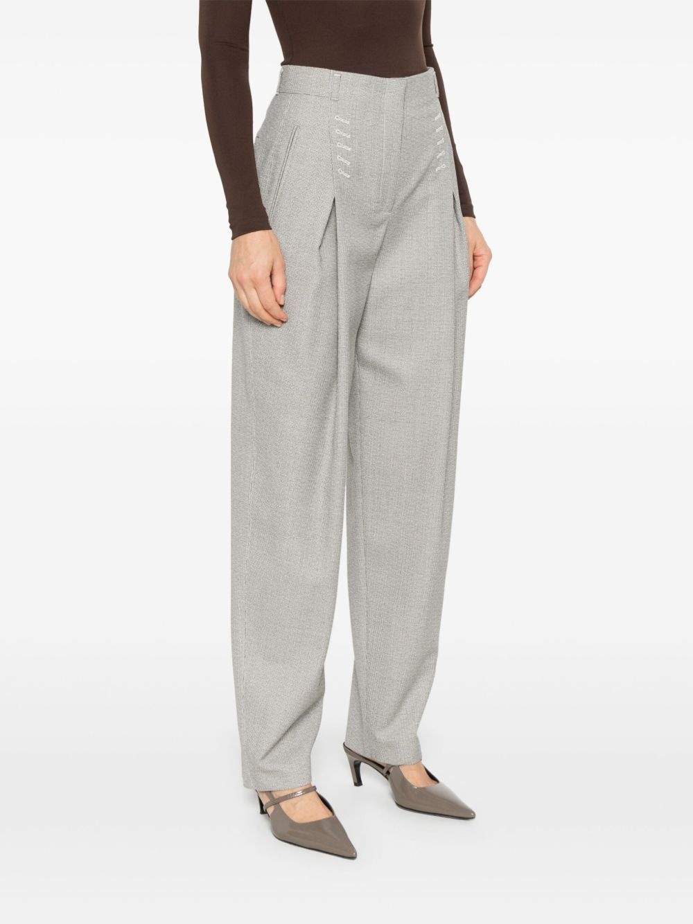 micro check trousers - 3