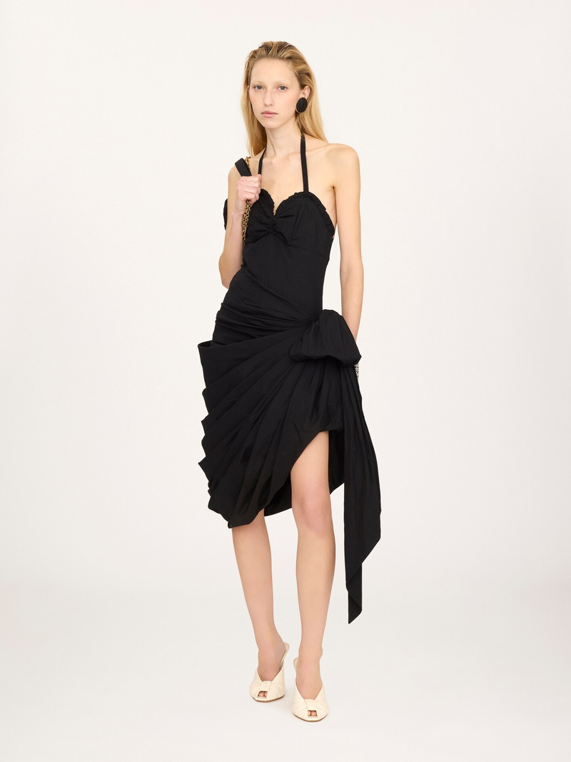 Chloé WRAPPED HALTERNECK DRESS IN COTTON POPLIN outlook