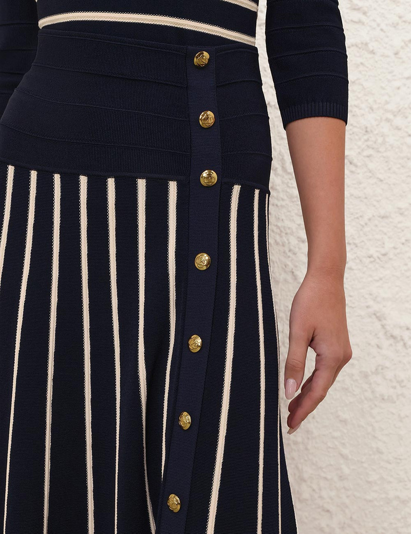 LUNA STRIPED MIDI SKIRT 5
