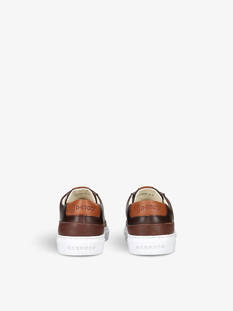 Grenson D-Stock recycled-leather low-top trainers outlook