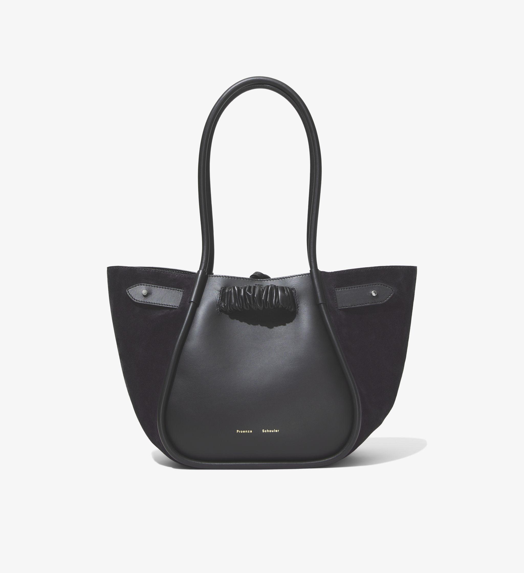 Suede Large Ruched Tote - 1