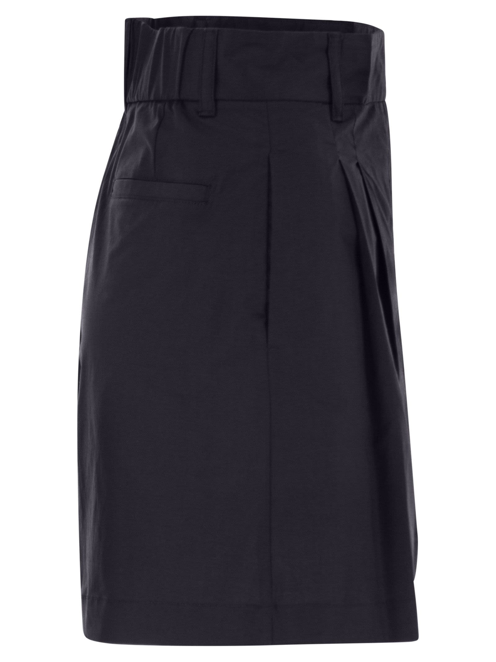 Herno Women Stretch Cotton Bermuda Shorts - 3
