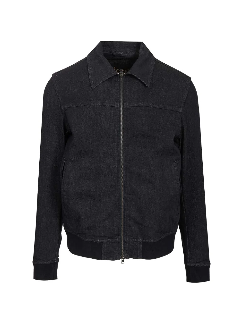 zip stretch denim jacket - 1
