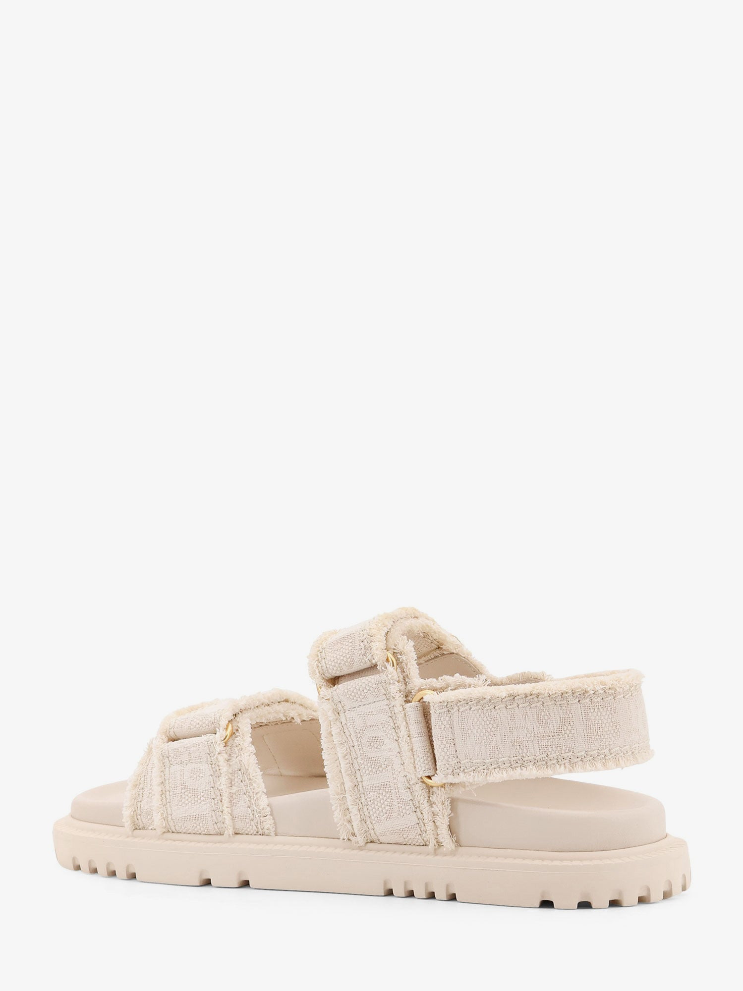 DIORACT FABRIC SANDALS WITH DIOR OBLIQUE MOTIF - 3