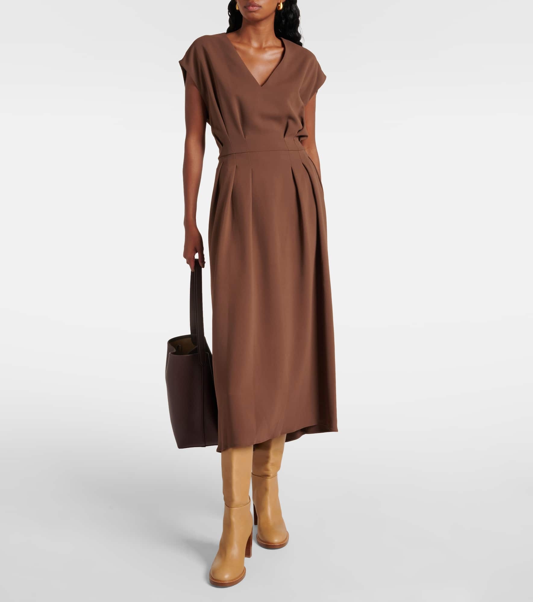Pleated cady midi dress - 2