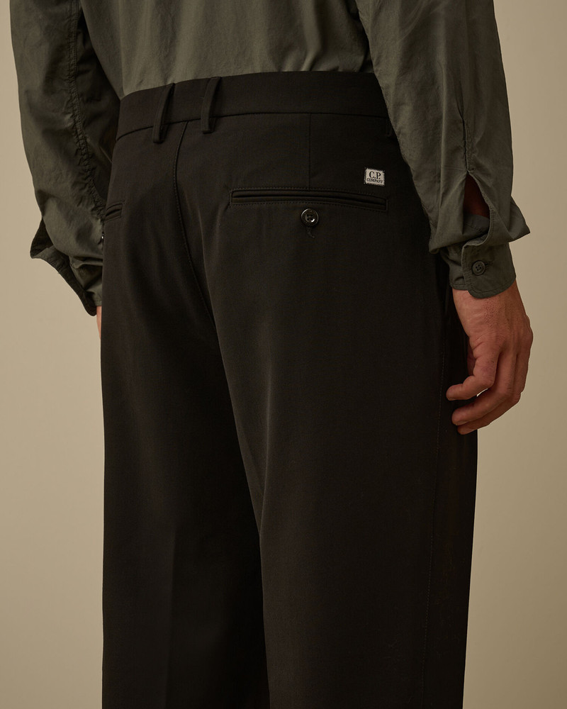 Wool Gabardine Loose Cargo Pants 6