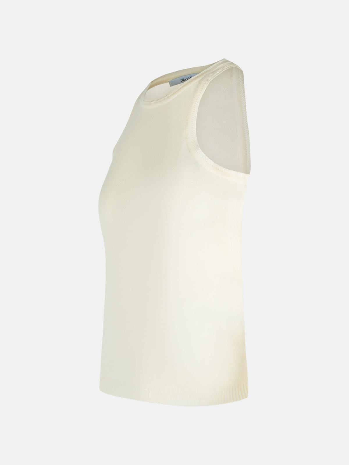 'ARNES' WHITE COTTON TANK TOP - 2