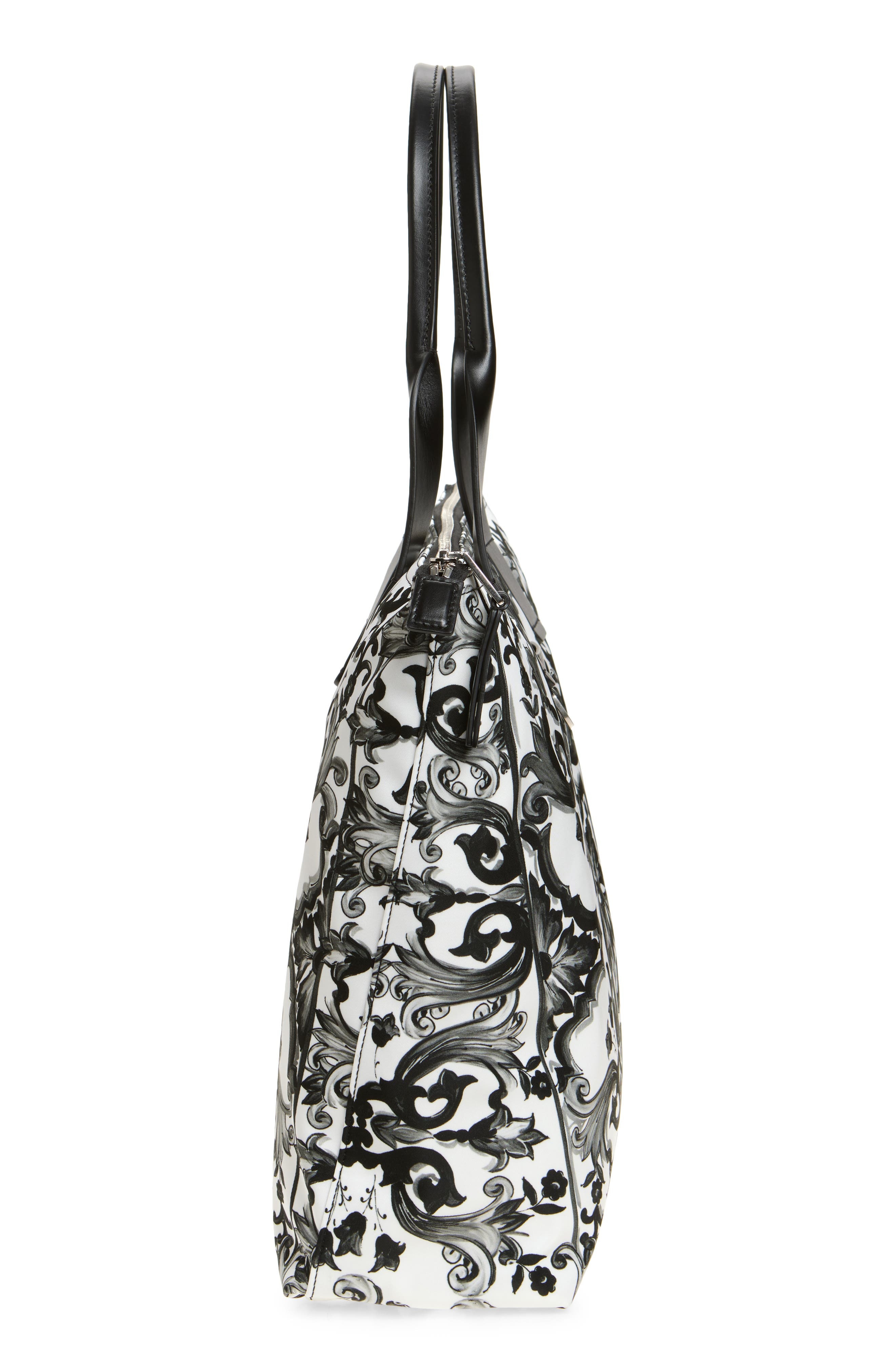 Dolce&Gabbana Majolica Print Nylon Tote in Iz3Tn Mix Maioliche Fdo.bl at Nordstrom - 5