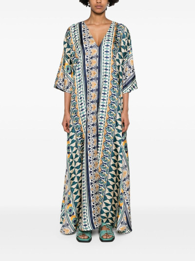 La DoubleJ Muumuu geometric silk dress outlook