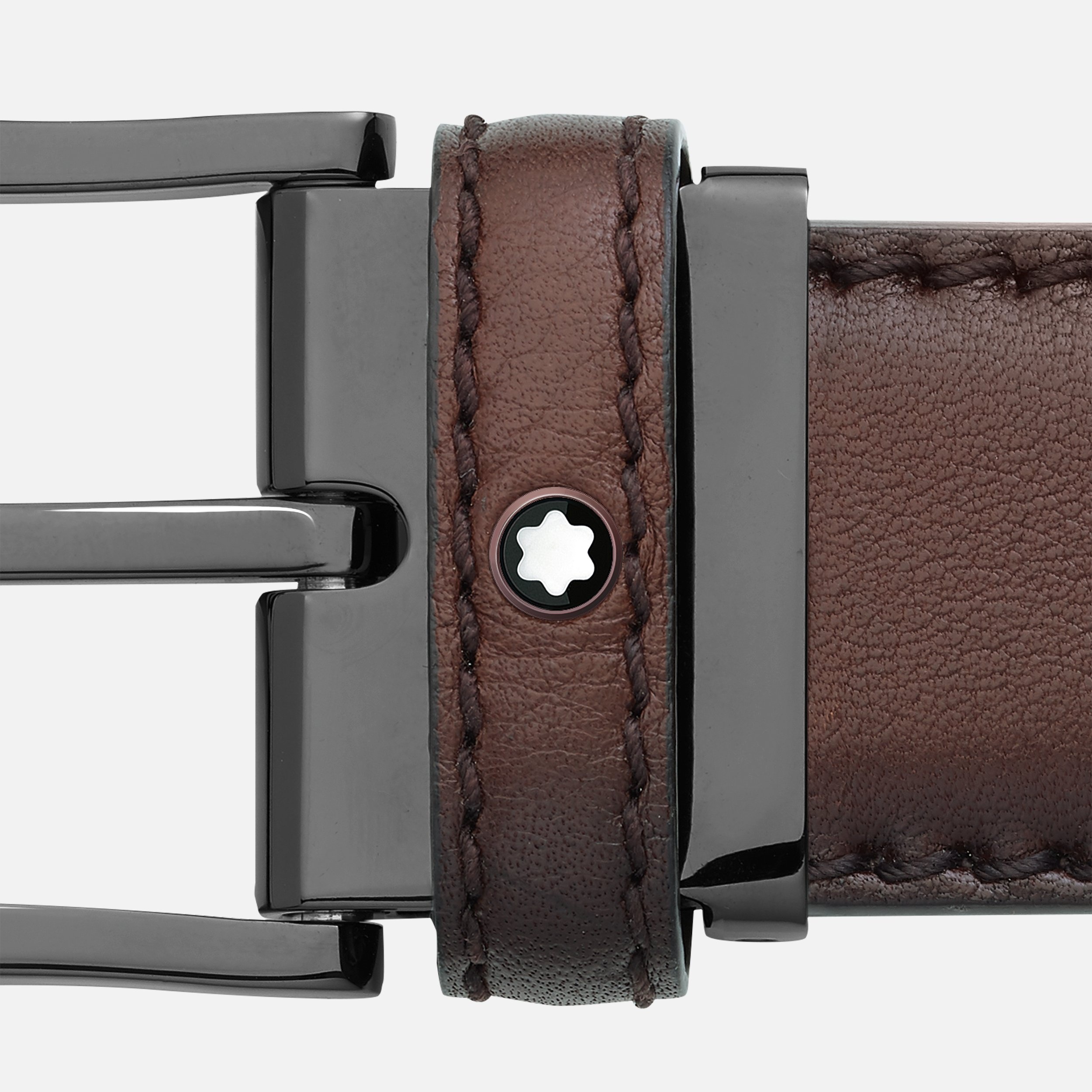 Brown 35 mm leather belt - 3