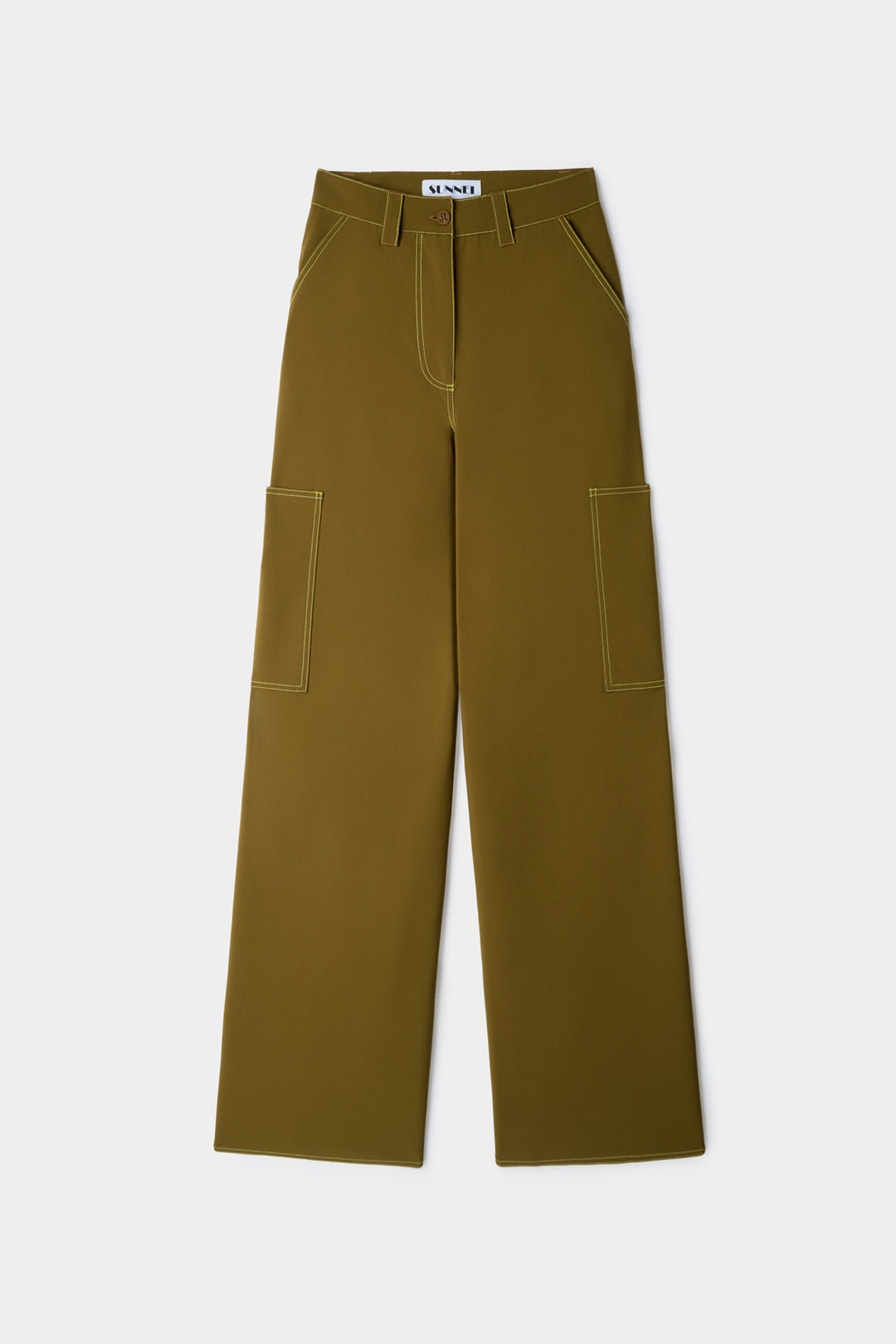 FIT LOOSE PANTS / olive green - 1