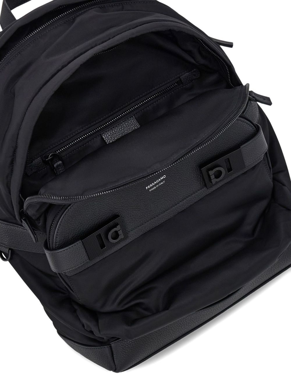 leather-trim backpack - 6