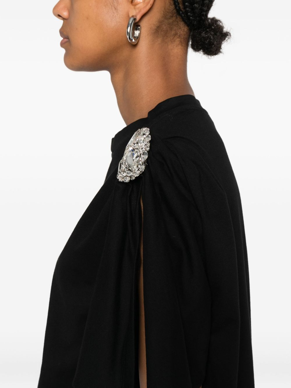 embellished puff-sleeve top - 5