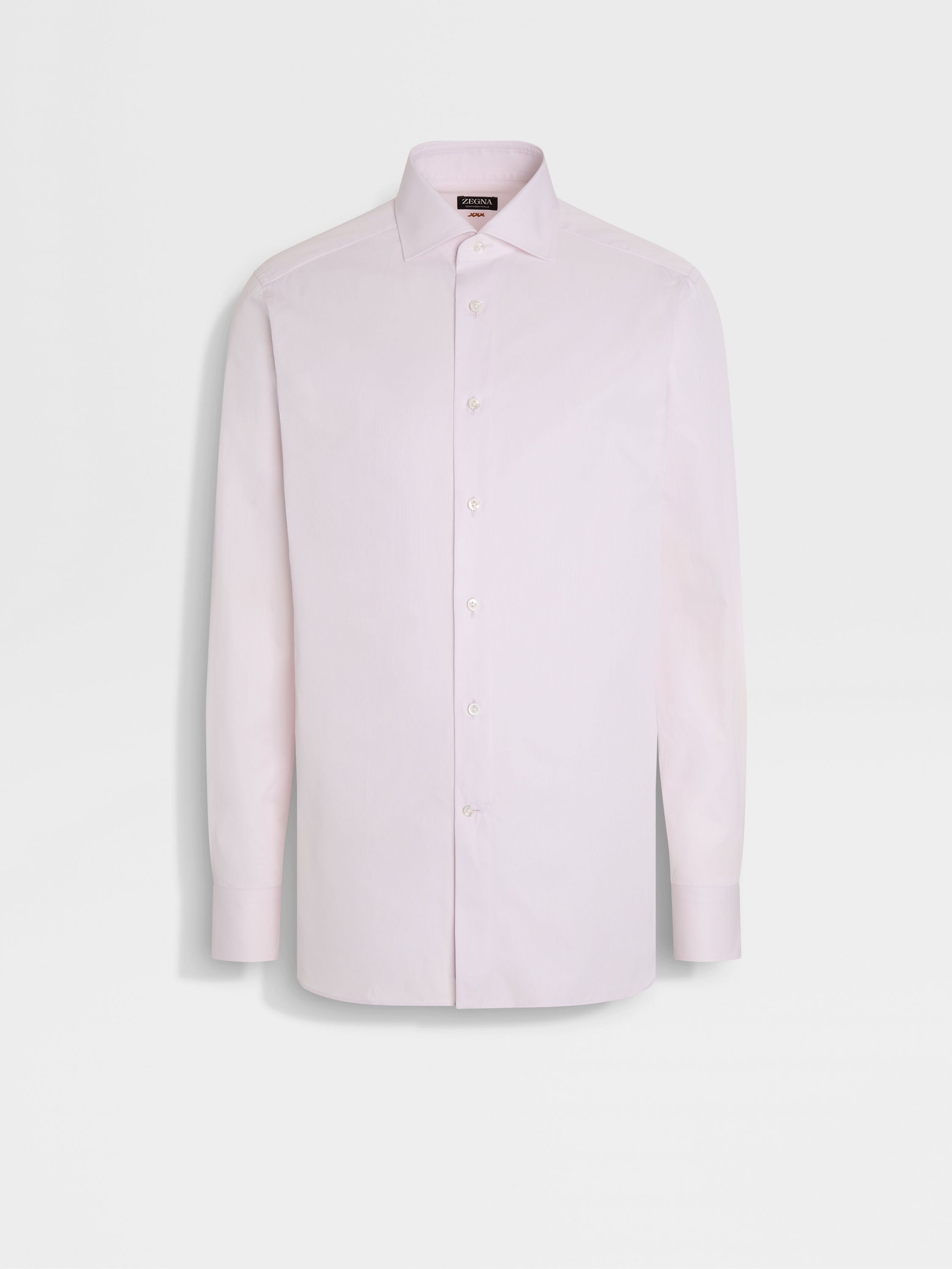 LIGHT PINK MICRO-STRIPED CENTOVENTIMILA COTTON SHIRT - 2