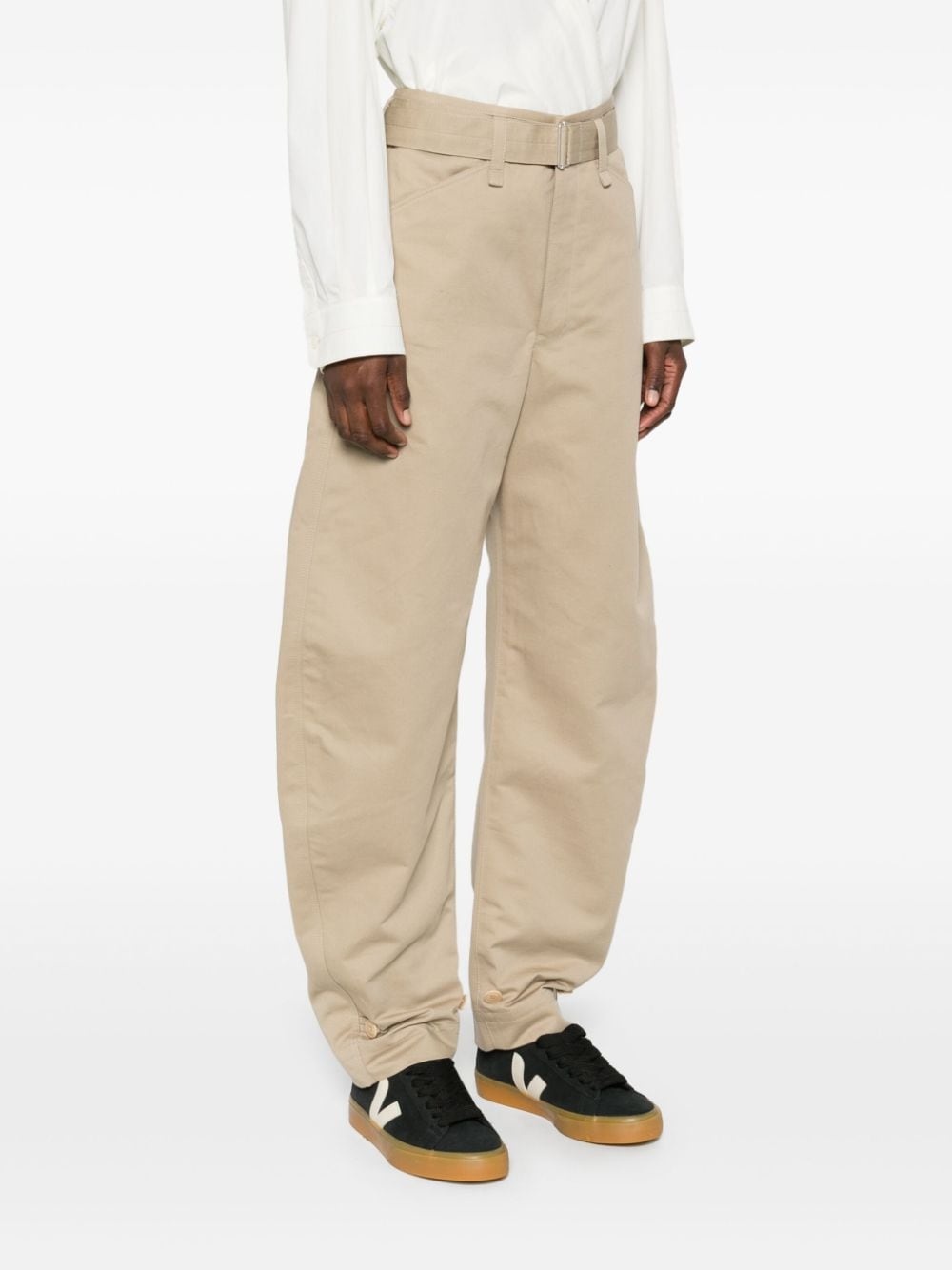 belted tapered trousers - 3