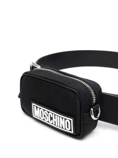 Moschino logo-pouch belt outlook