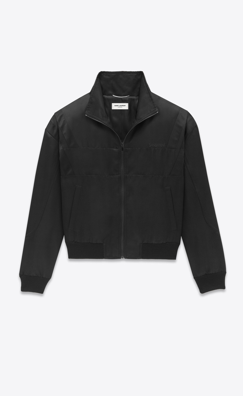 SAINT LAURENT saint laurent teddy jacket in satin outlook