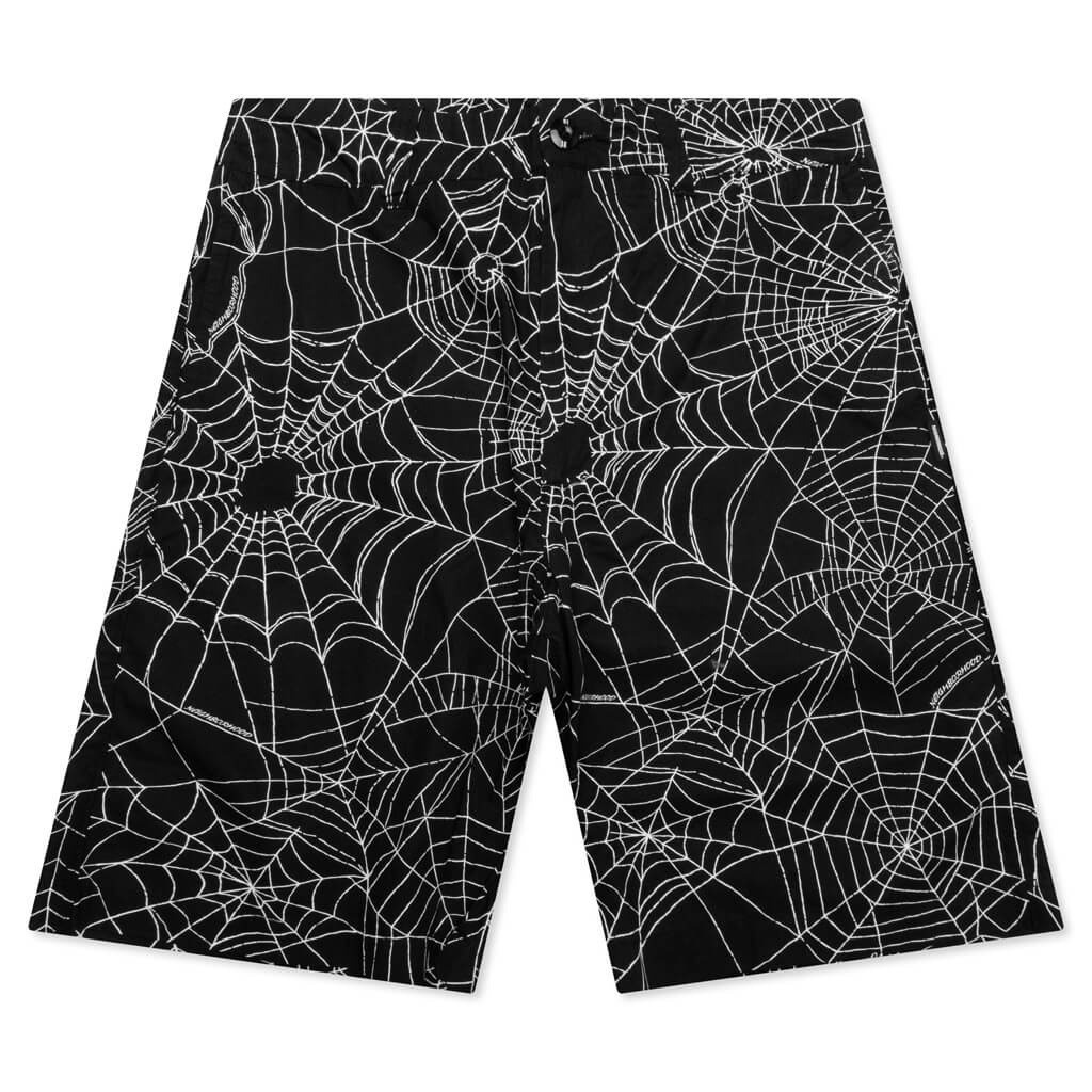 SPIDERWEB SHORT PANTS - BLACK - 1