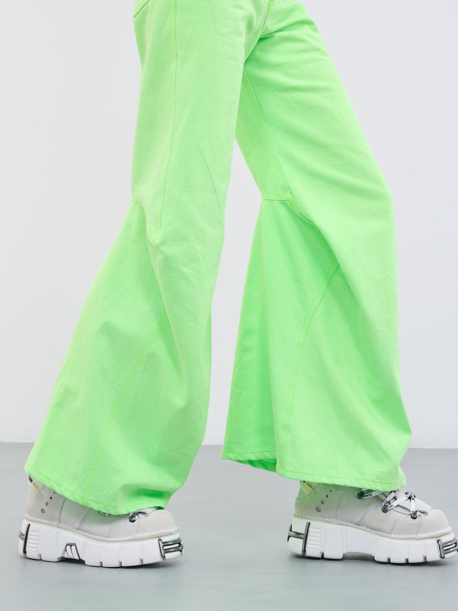 Ruched Denim Pants - 5