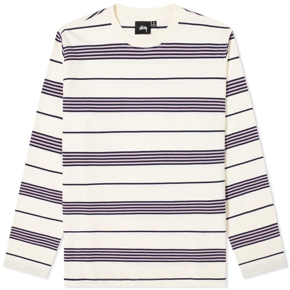 Stussy Asher Stripe Crew Tee - 1