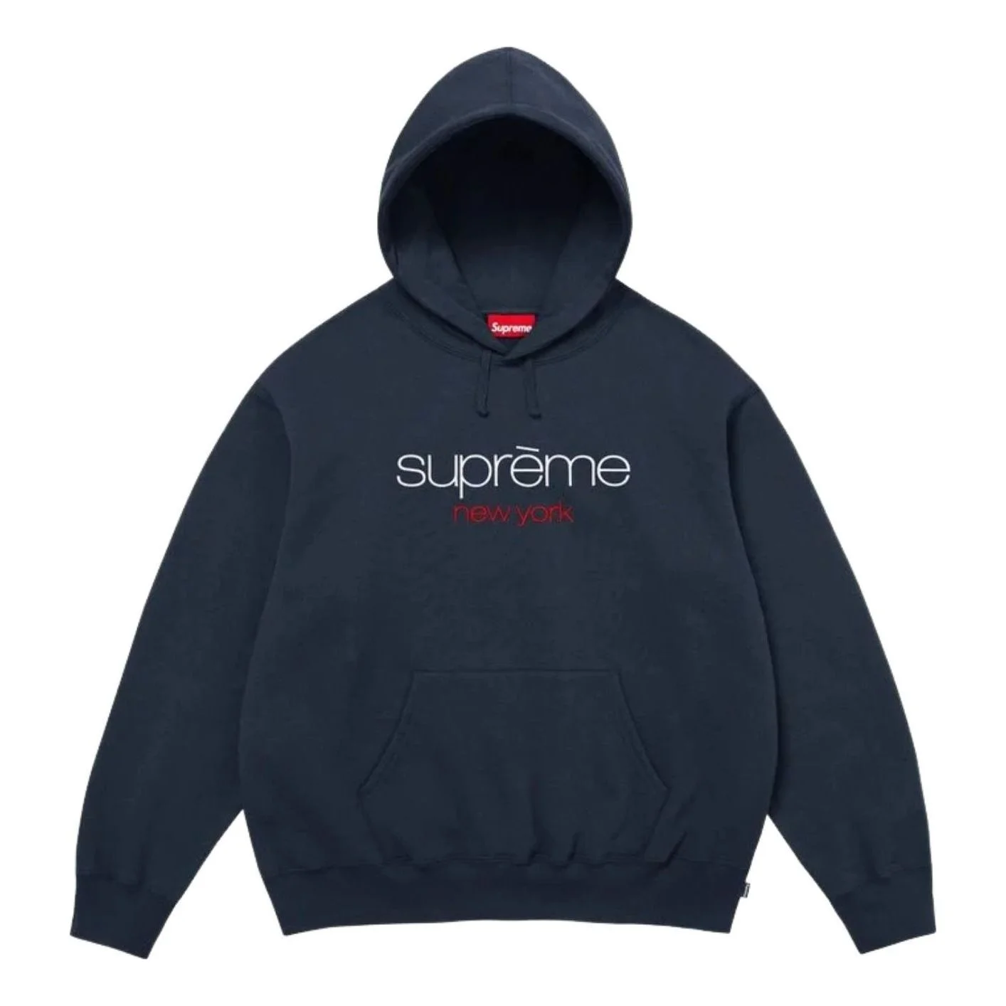Supreme SS26 Classic Logo Hooded Sweatshirt 'Navy' SUP-SS26-051-NVY - 1