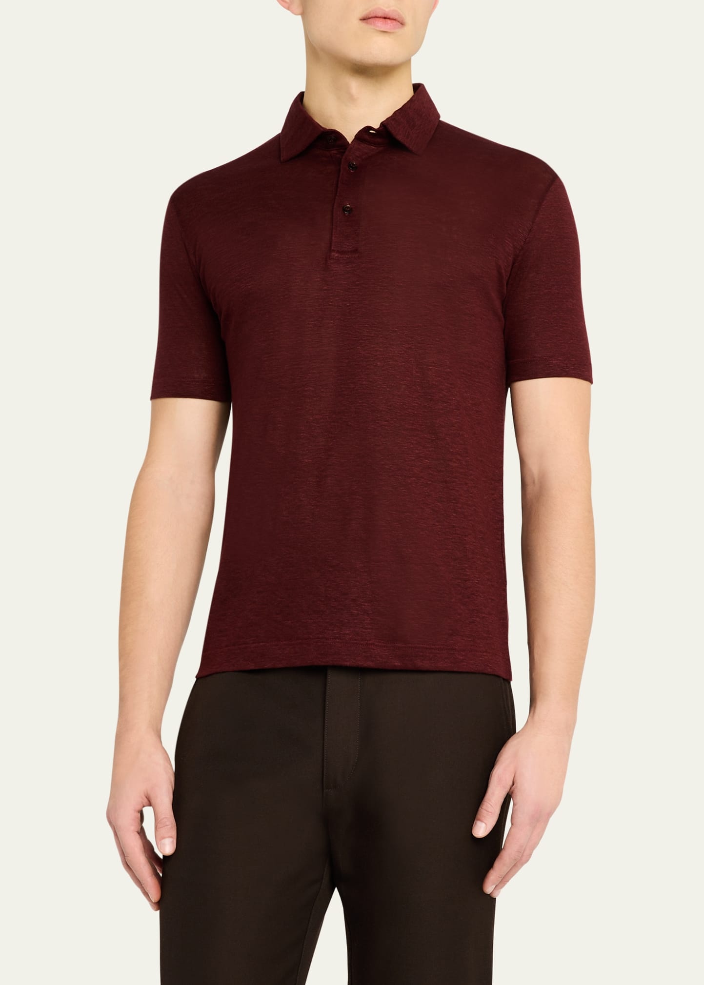 Men's Linen Jersey Dublon Polo Shirt - 4