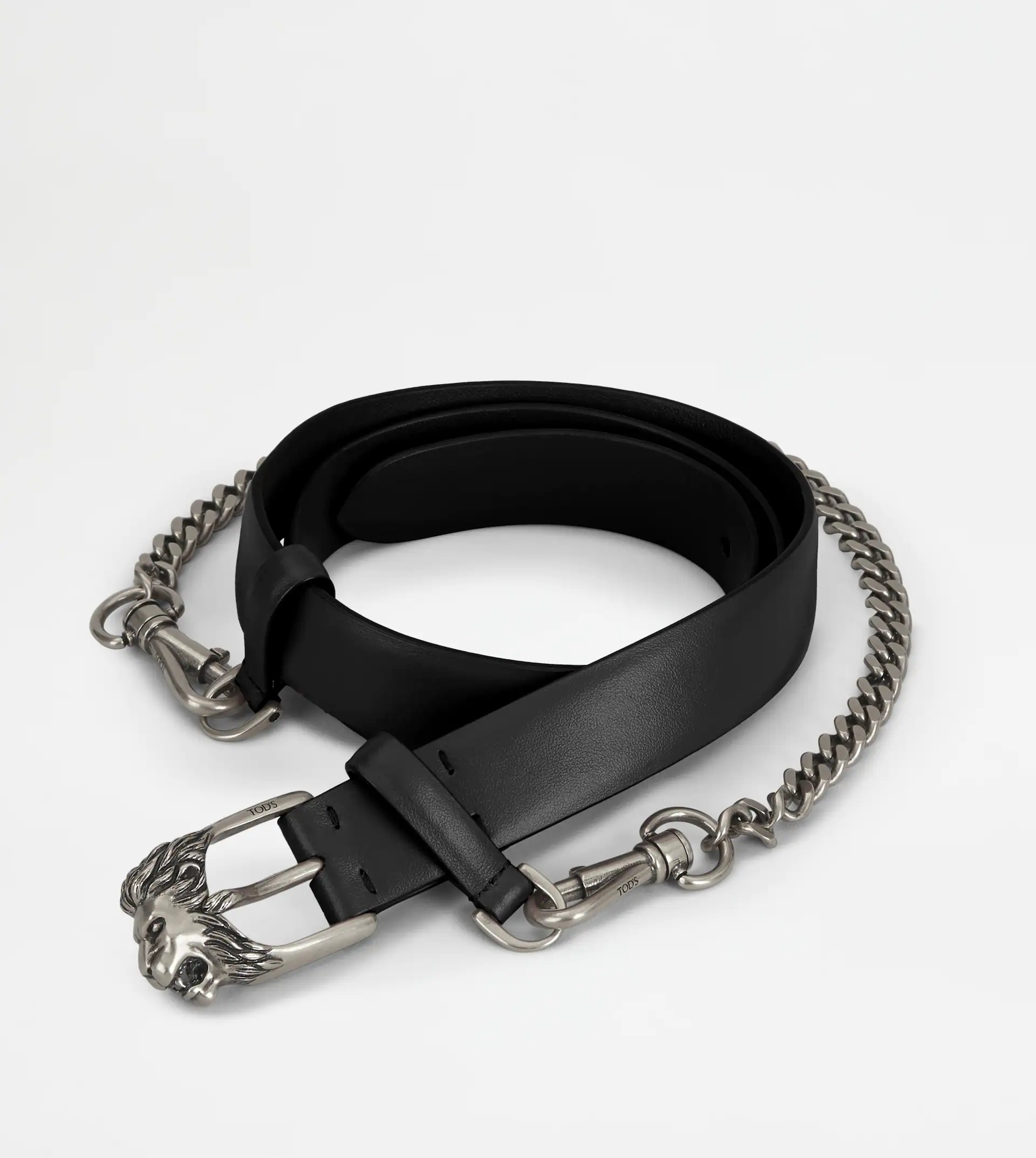 BELT IN LEATHER - BLACK - 2