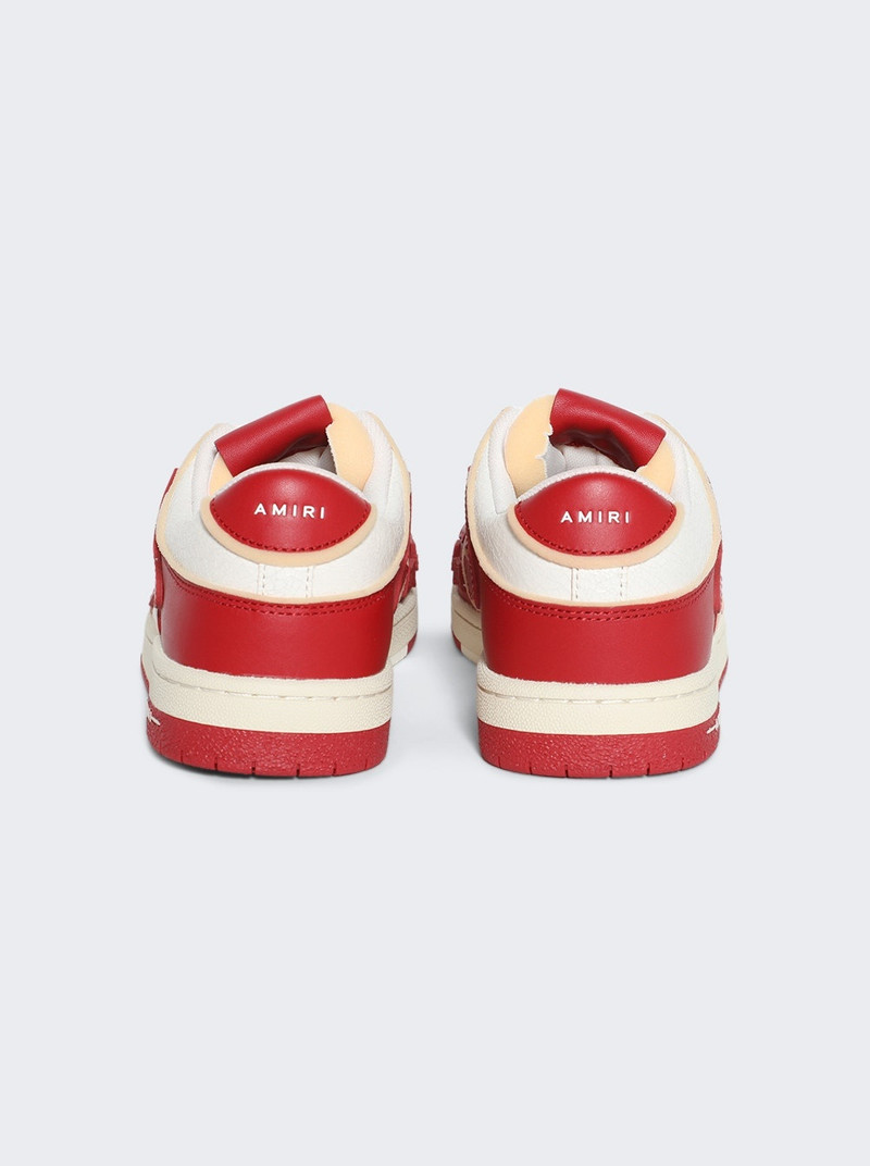 AMIRI Collegiate Skel Top Low Sneaker Red White outlook