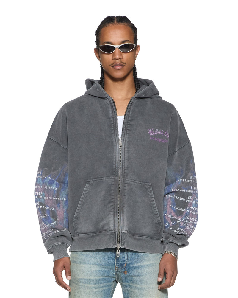 FALLEN EKCESS ZIP HOODIE FADED BLACK 3
