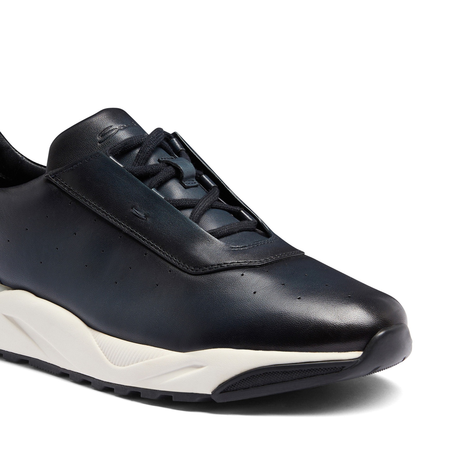 Men's blue leather sneaker - 6