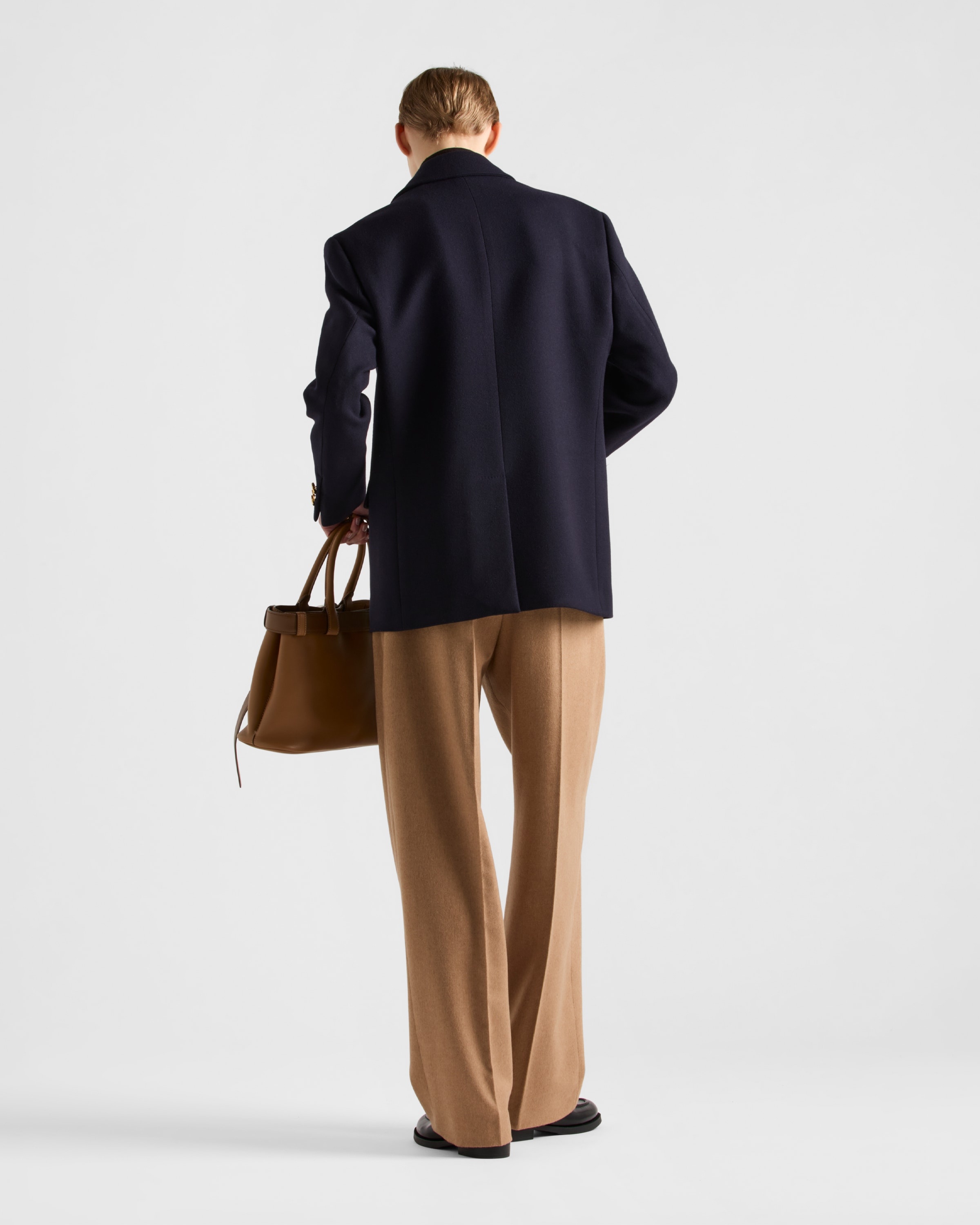 Single-breasted wool faille jacket - 5