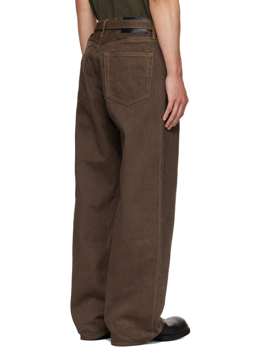 Brown Belted Jeans - 3