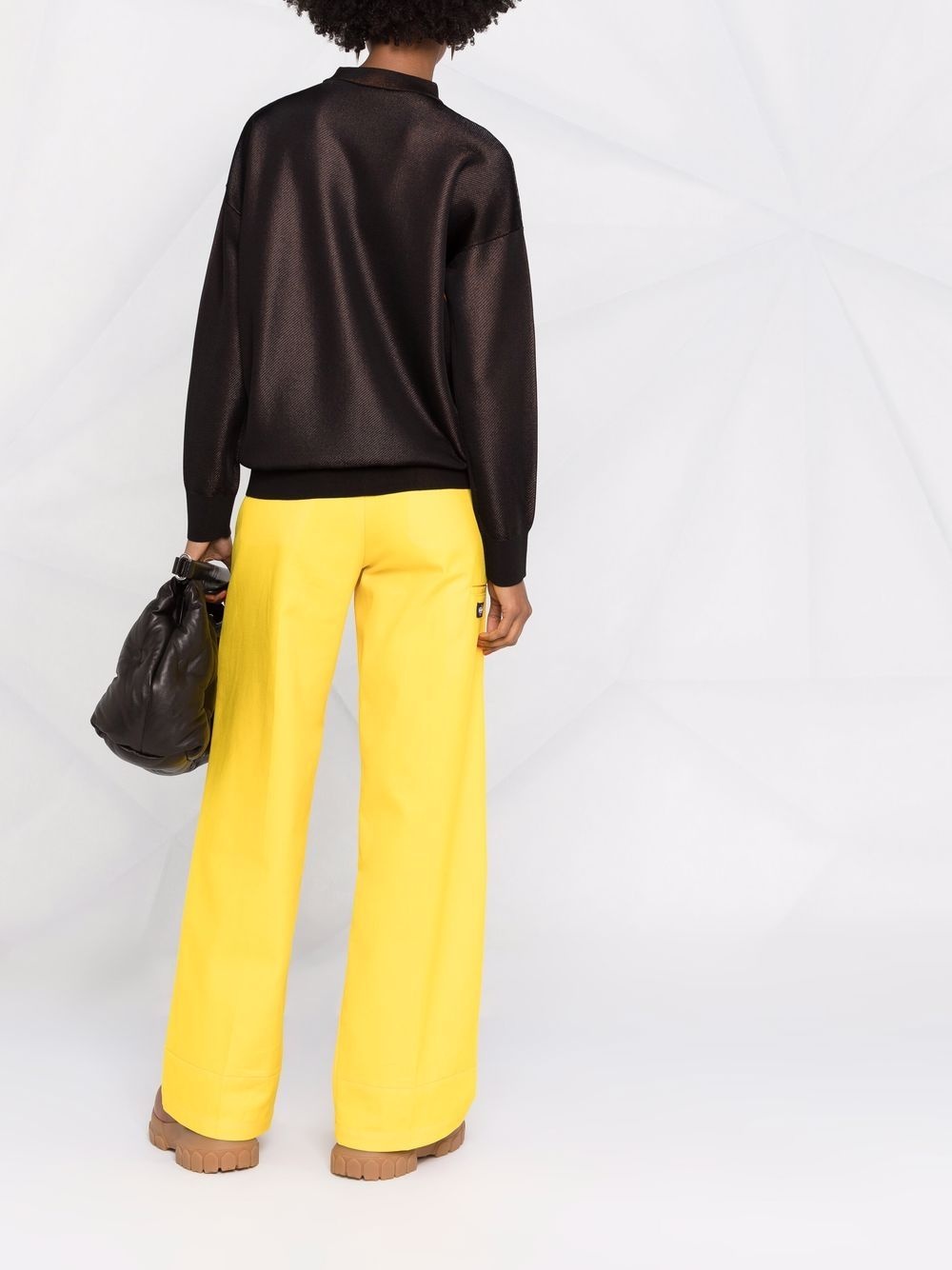 straight-leg logo-patch trousers - 6