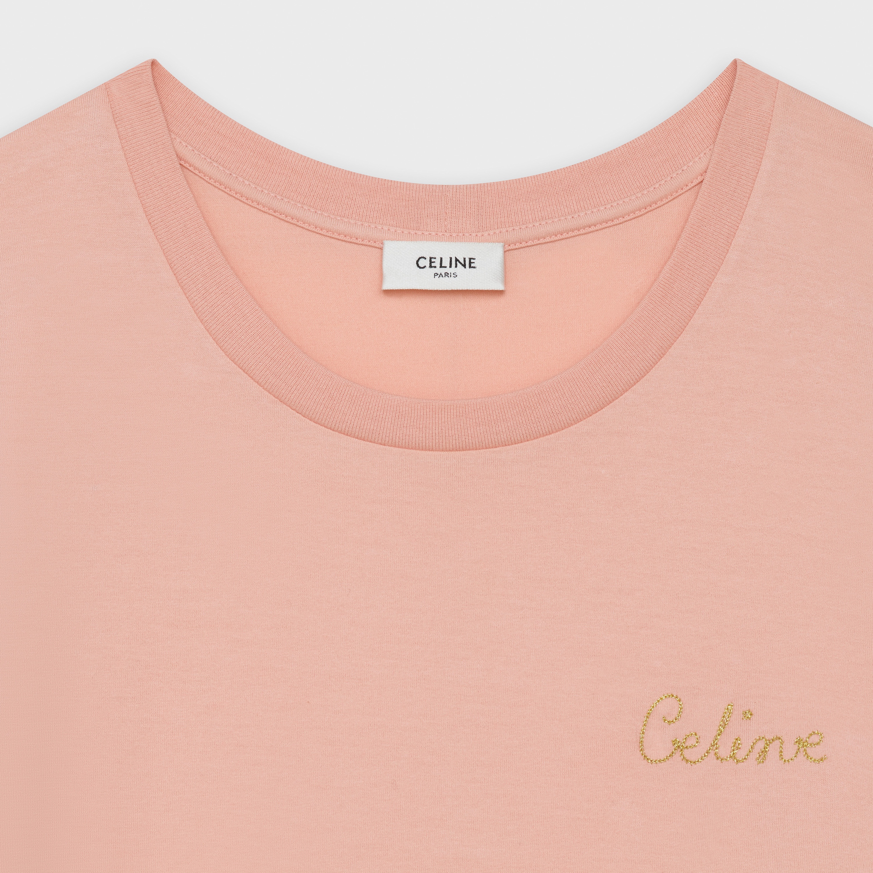 CELINE EMBROIDERED T-SHIRT IN COTTON - 3