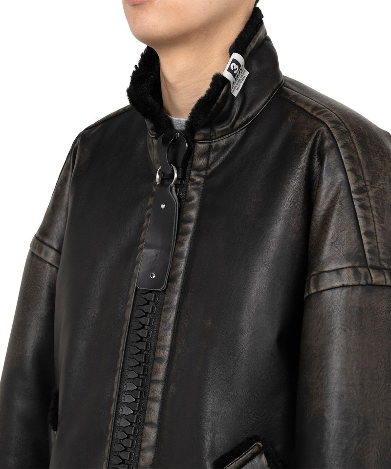 Coated Big Zip Boa Jacket 7