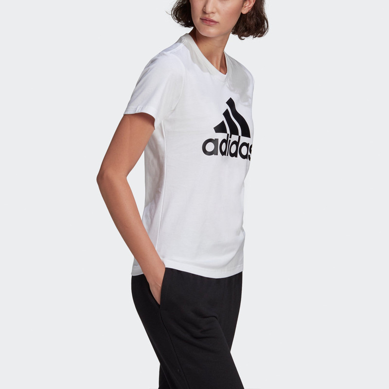(WMNS) adidas Essentials Logo T-Shirt 'White Black' GL0649 5