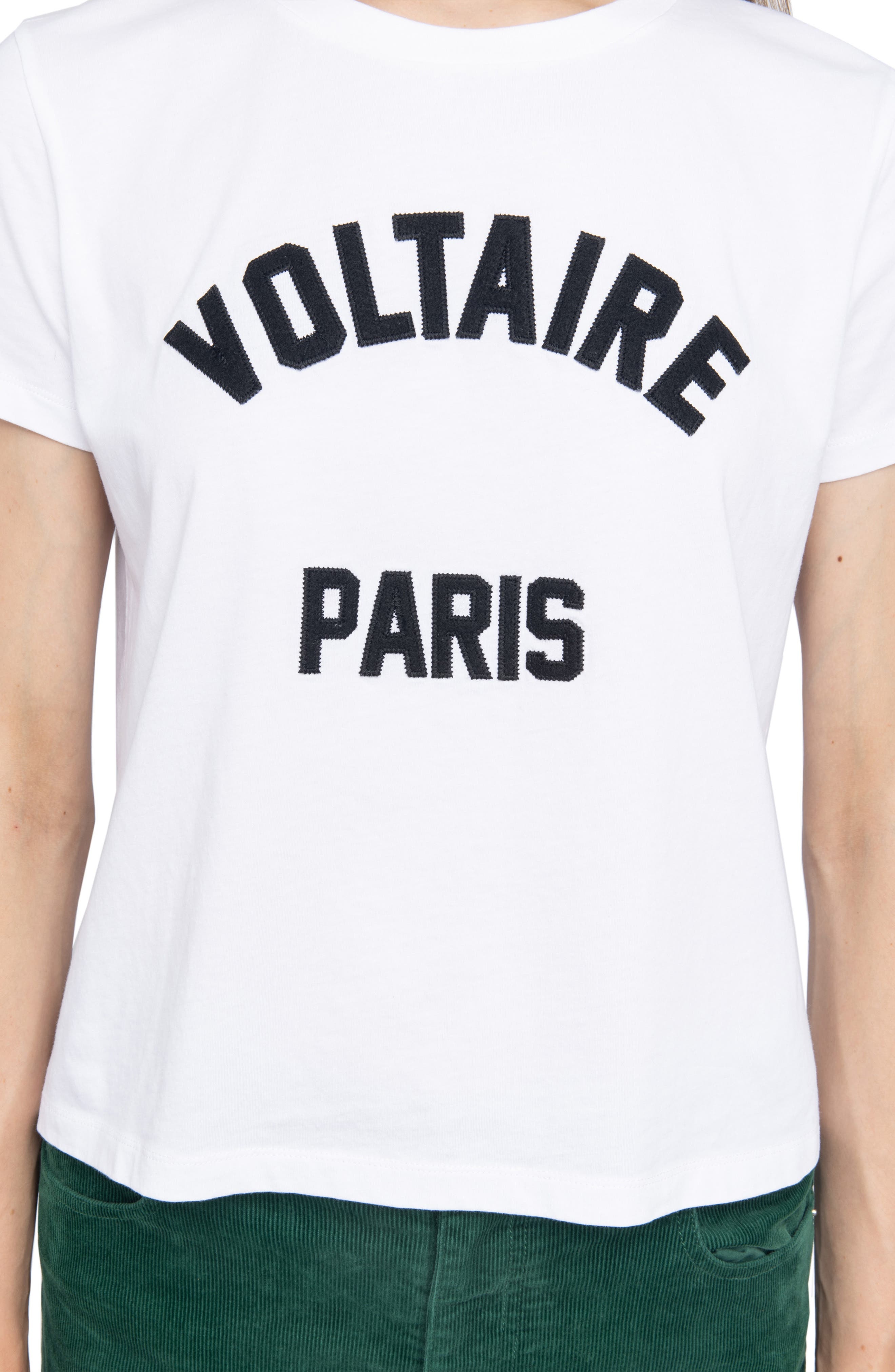 Zadig & Voltaire Alys Voltaire Paris Cotton Graphic T-Shirt in White at Nordstrom - 4