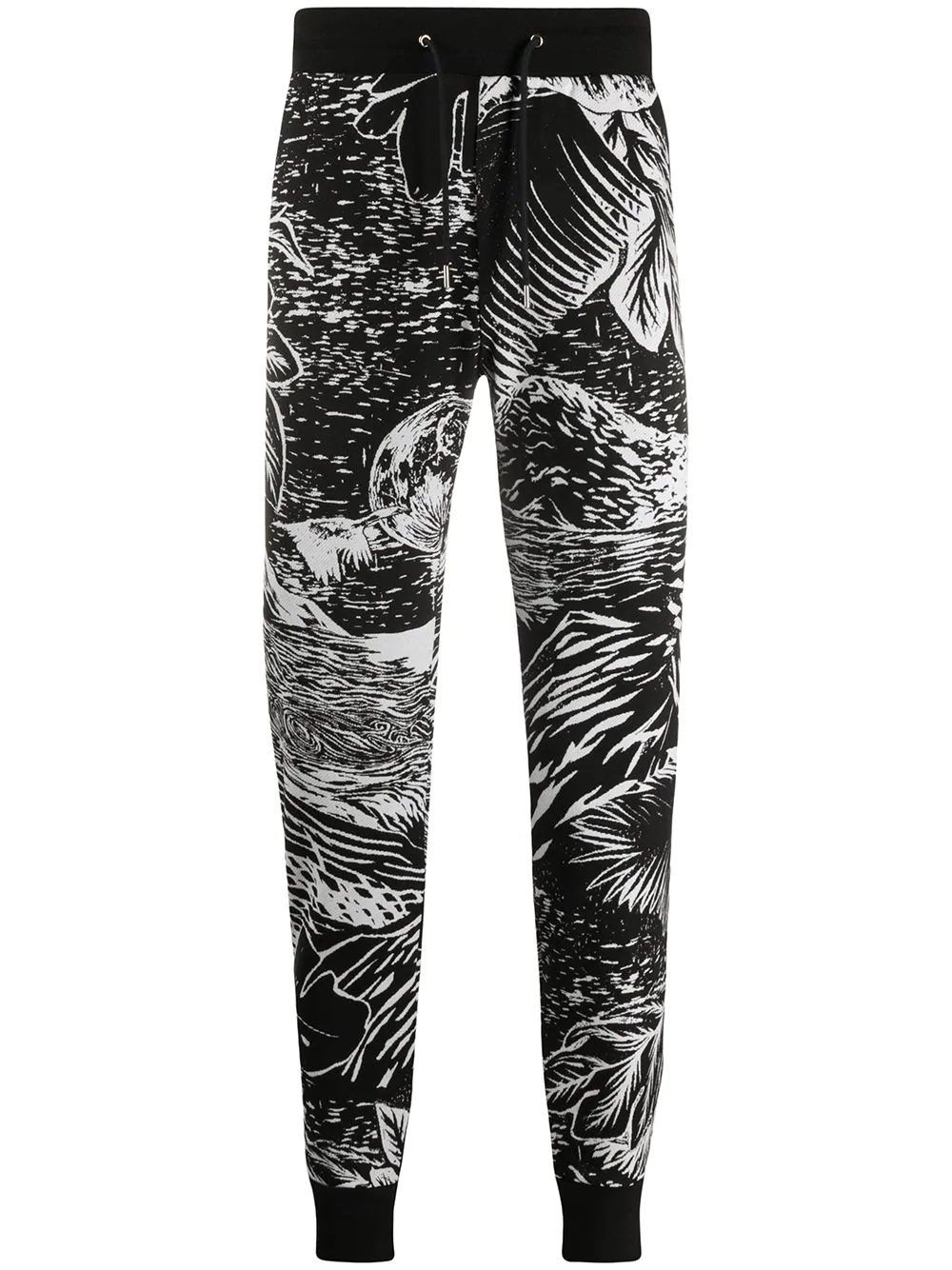 woodcut print trousers - 1