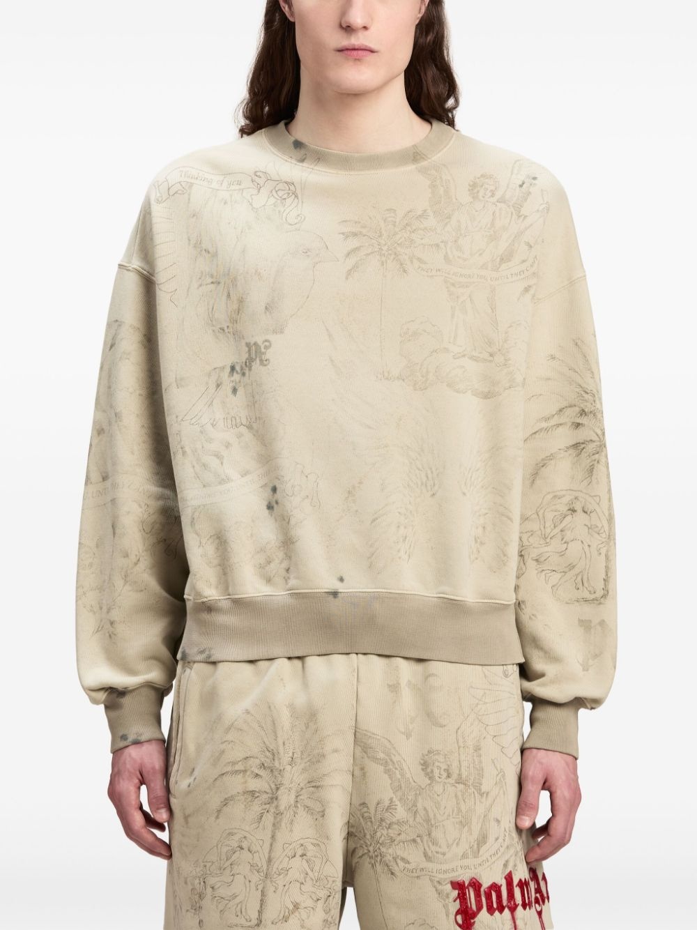 graphic-print cotton sweatshirt - 3