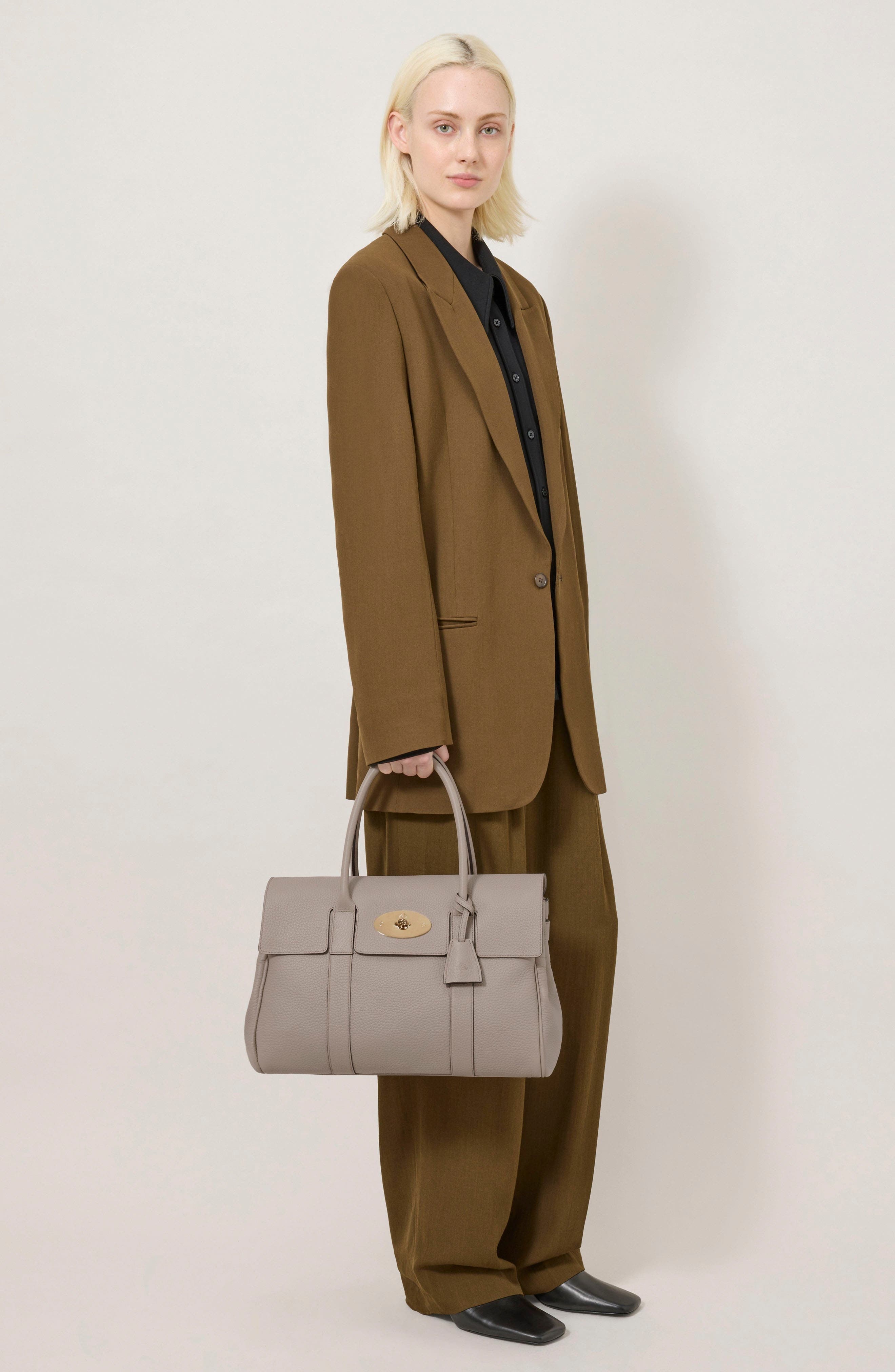 Mulberry Bayswater Leather Satchel in Cashmere Taupe at Nordstrom - 2
