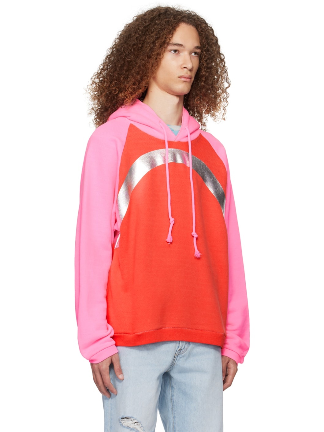 Pink & Red Rainbow Hoodie - 2