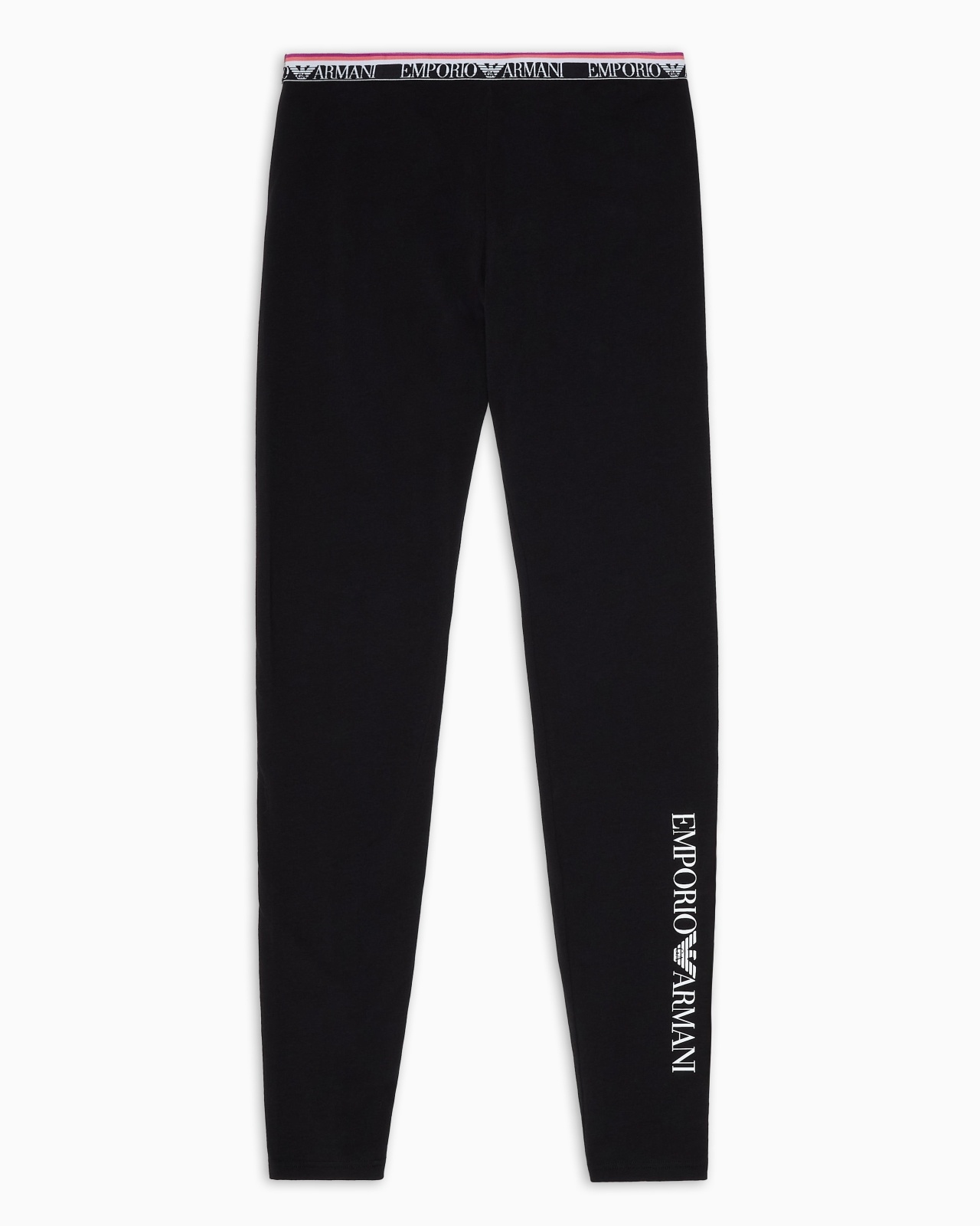 ASV ICONIC ORGANIC-COTTON LOUNGEWEAR LEGGINGS WITH LOGO WAISTBAND - 1