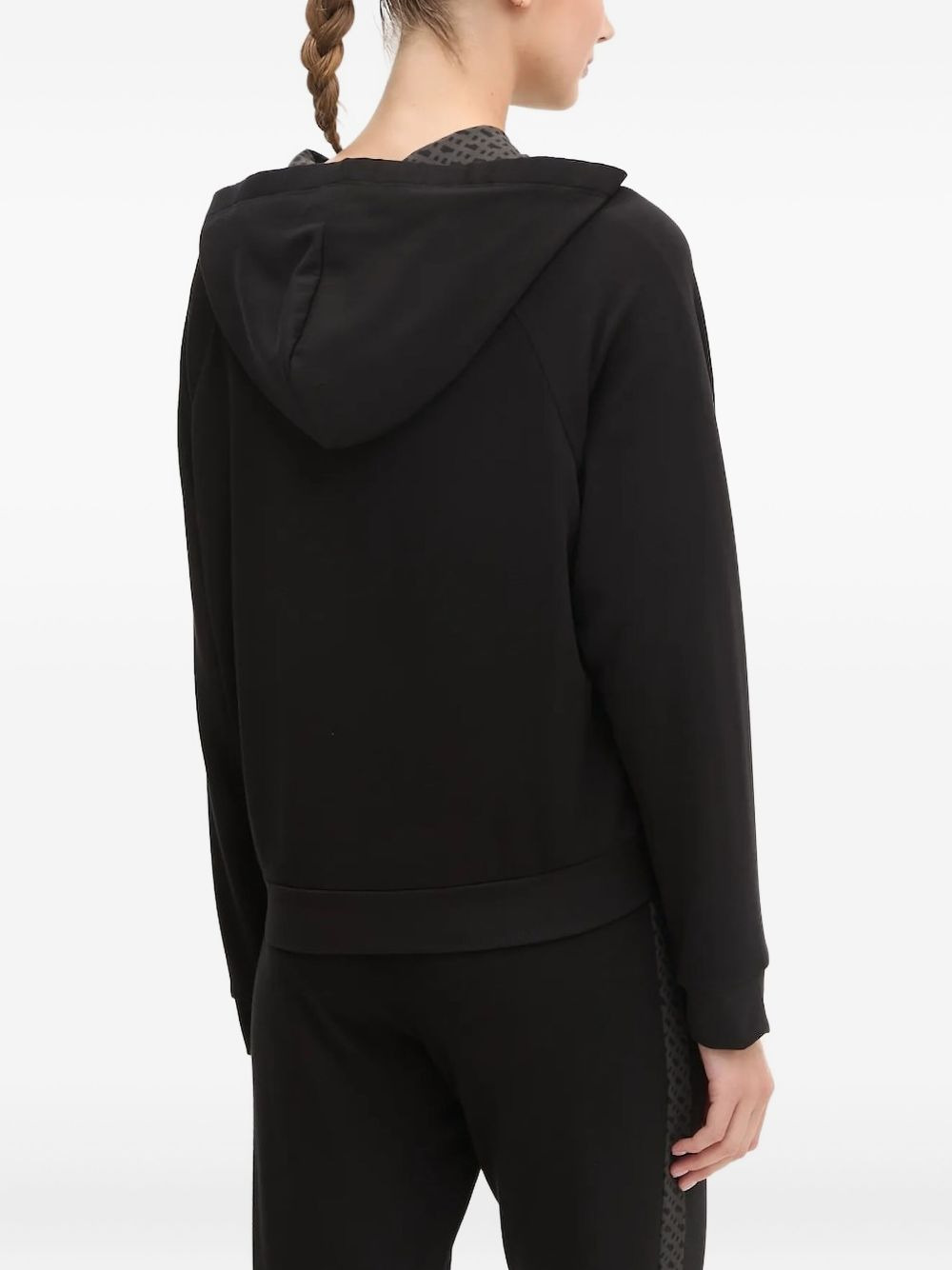 logo-detail zip-up hoodie - 3